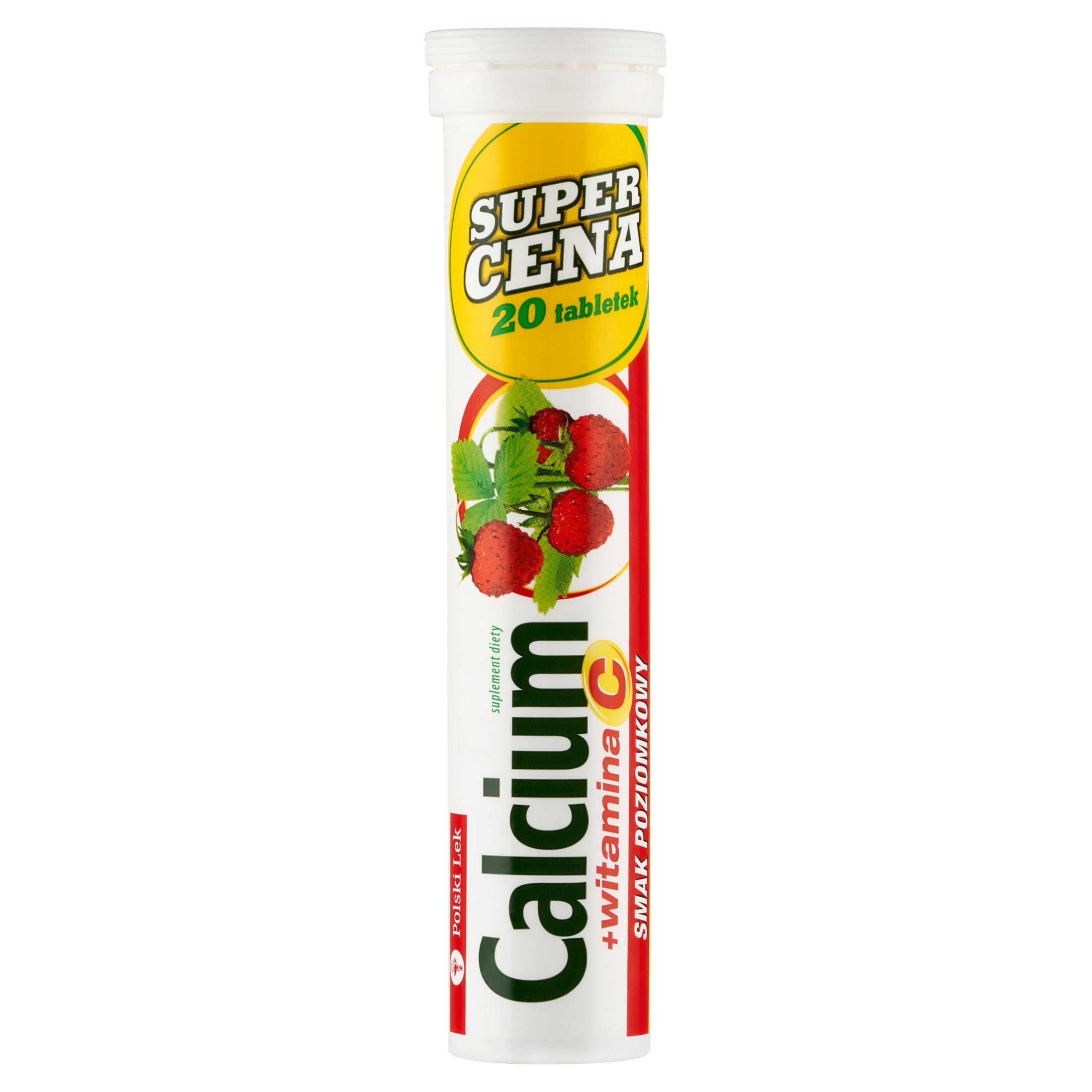 Dietary supplement Polski Lek Calcium + Vitamin C effervescent tablets 20 pcs. Brand Polski Lek