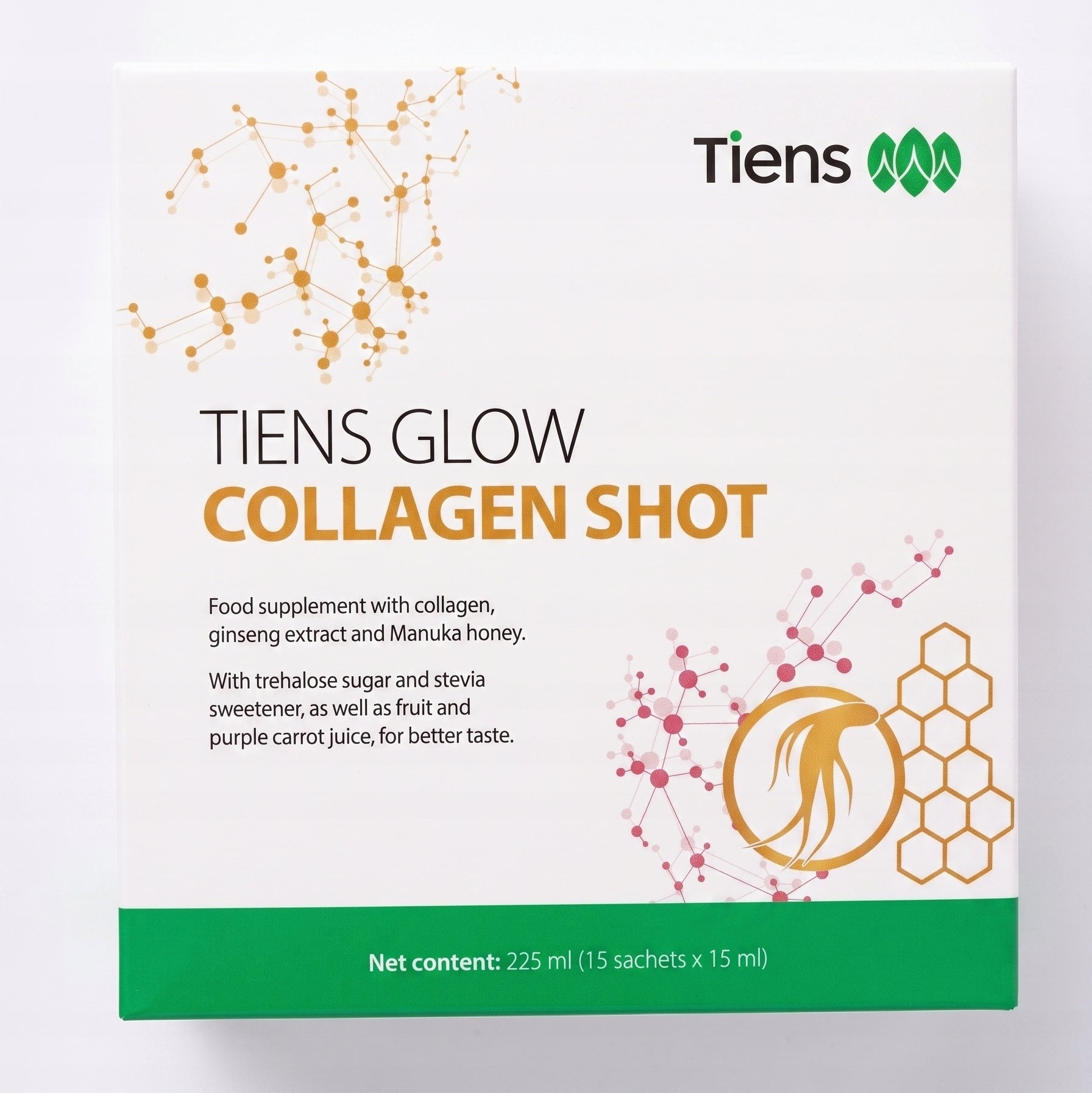 Dietary supplement Tiens Collagen shot 15x15 ml Manufacturer code 5060648930355