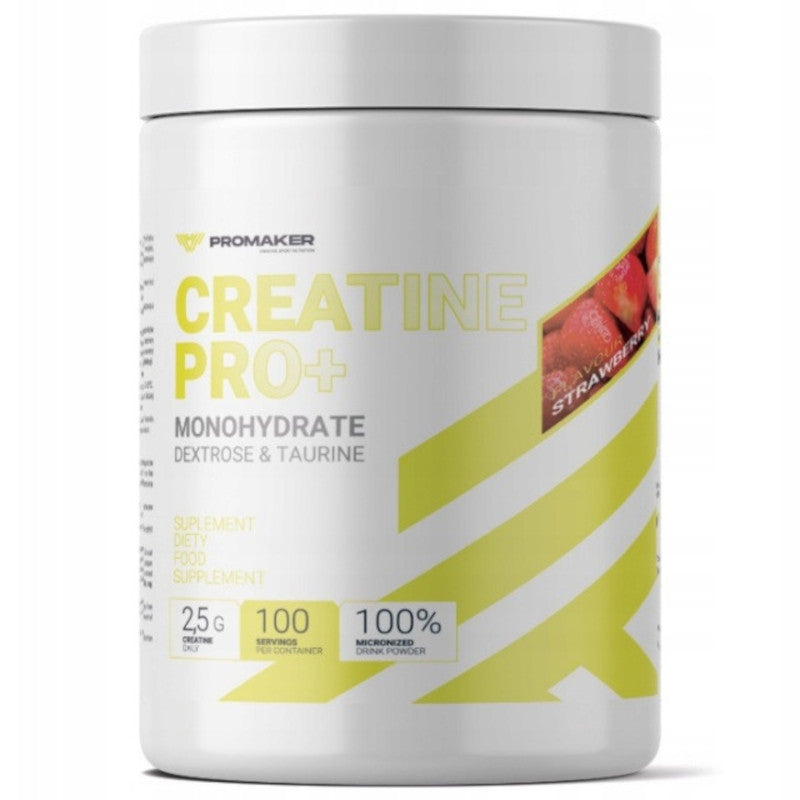 Dietary supplement creatine PROMAKER Creatine Pro+ Strawberry 500g