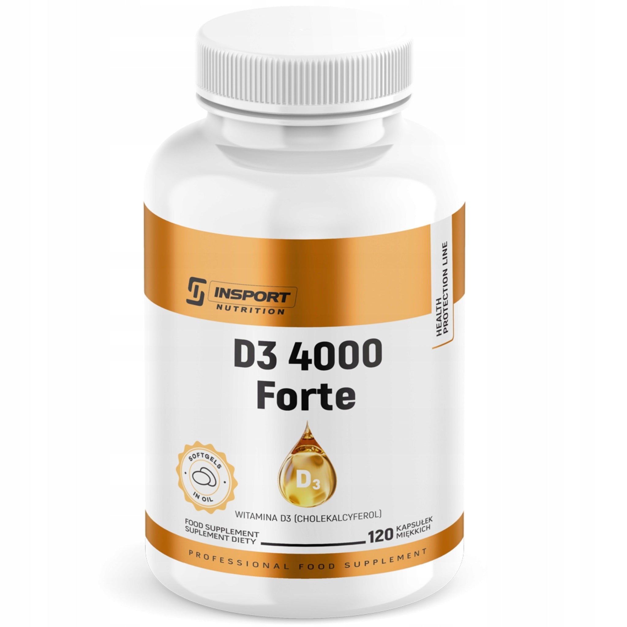 Dietary supplement inSport Nutrition Vitamin D3 4000 Forte Oil 120 capsules