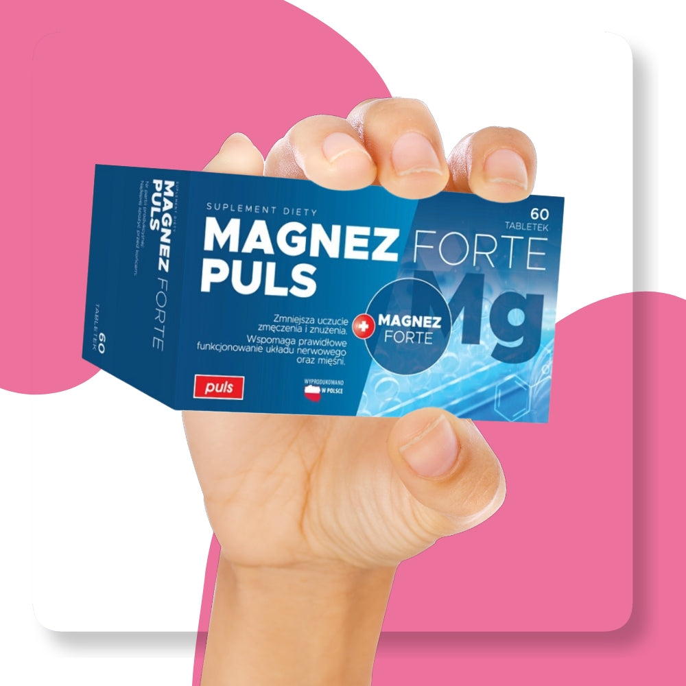 Dietary supplement magnesium with vitamin B6 for fatigue Magnesium Forte Puls 60 tab Packaging status original