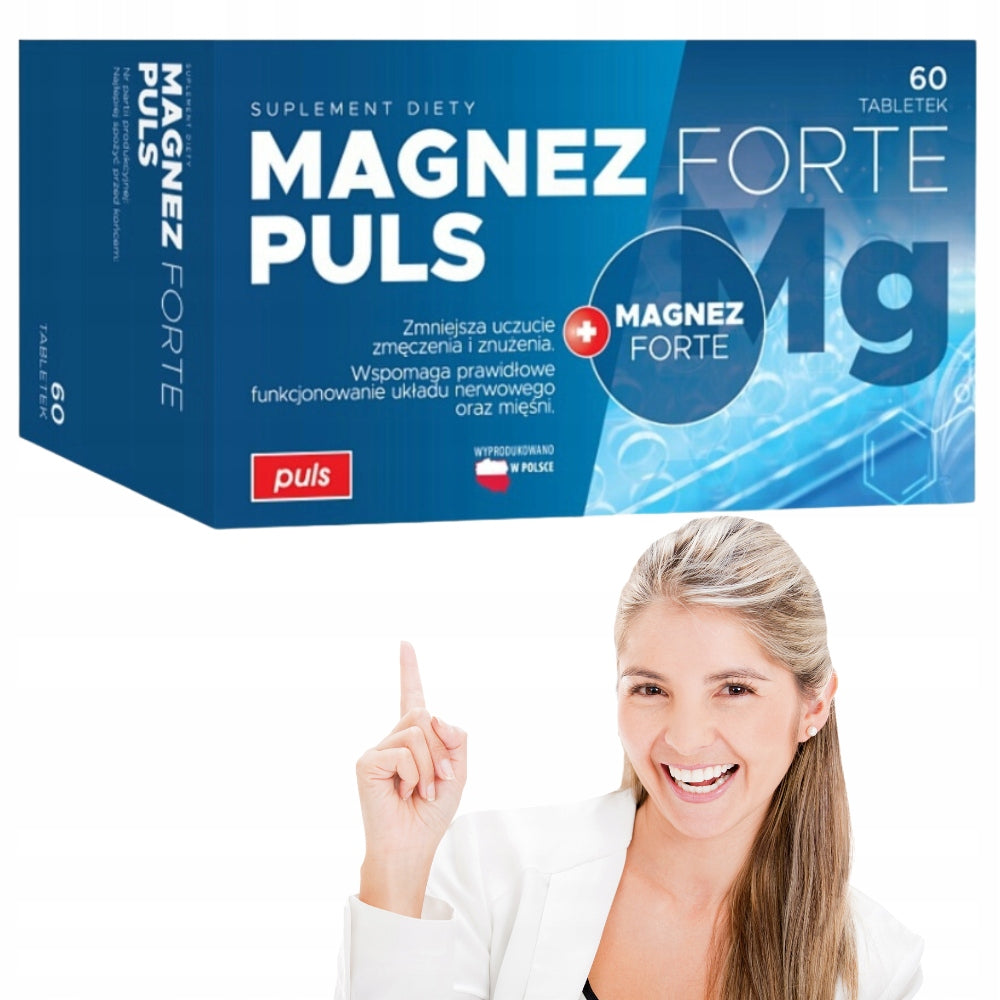 Dietary supplement magnesium with vitamin B6 for fatigue Magnesium Forte Puls 60 tab