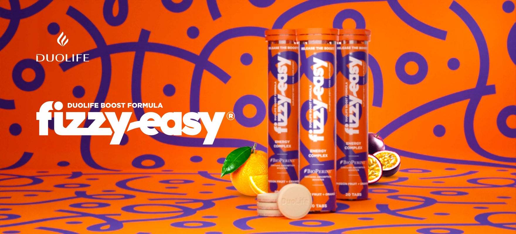 Dietary supplements DuoLife Fizzy Easy Energy Complex 20 tabs energy!!! Manufacturer code 5904915000443