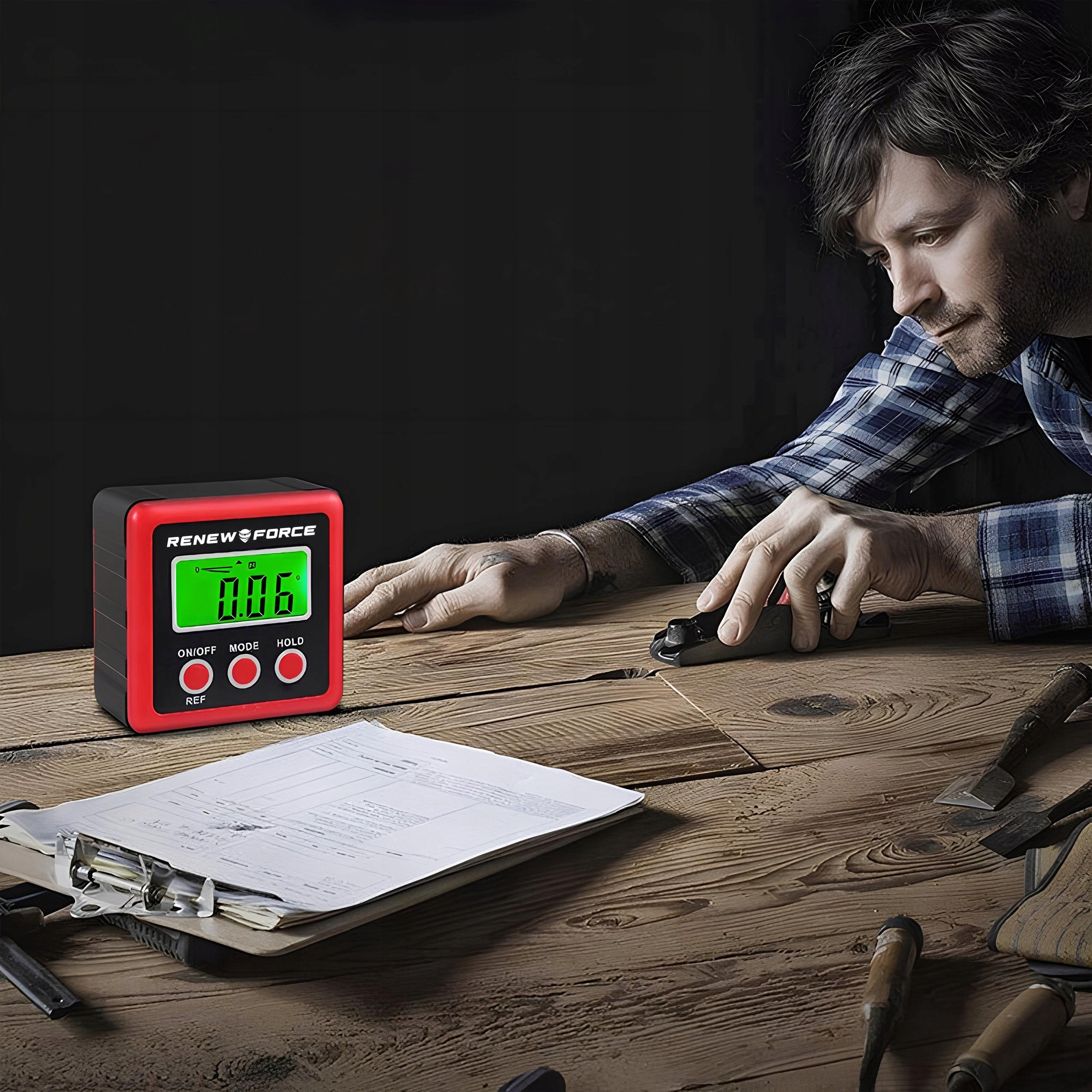 Digital Angle Meter Magnet, Protractor, Electronic Level Red Kind digital protractor
