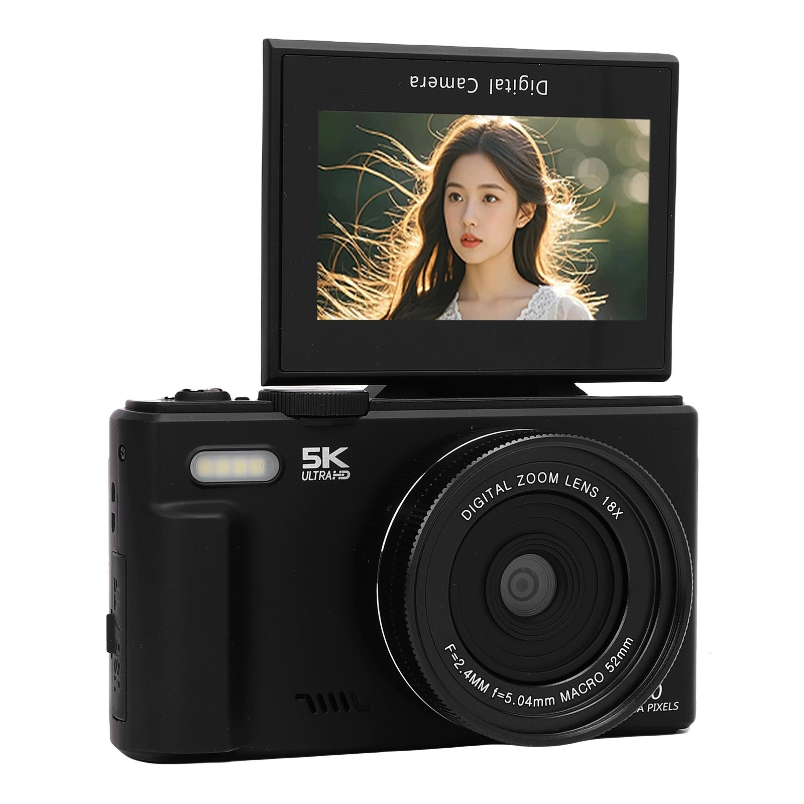 Digital Camera 5K 75MP UHD AF Auto Focus 18x Zoom NQ Wi-Fi Camera