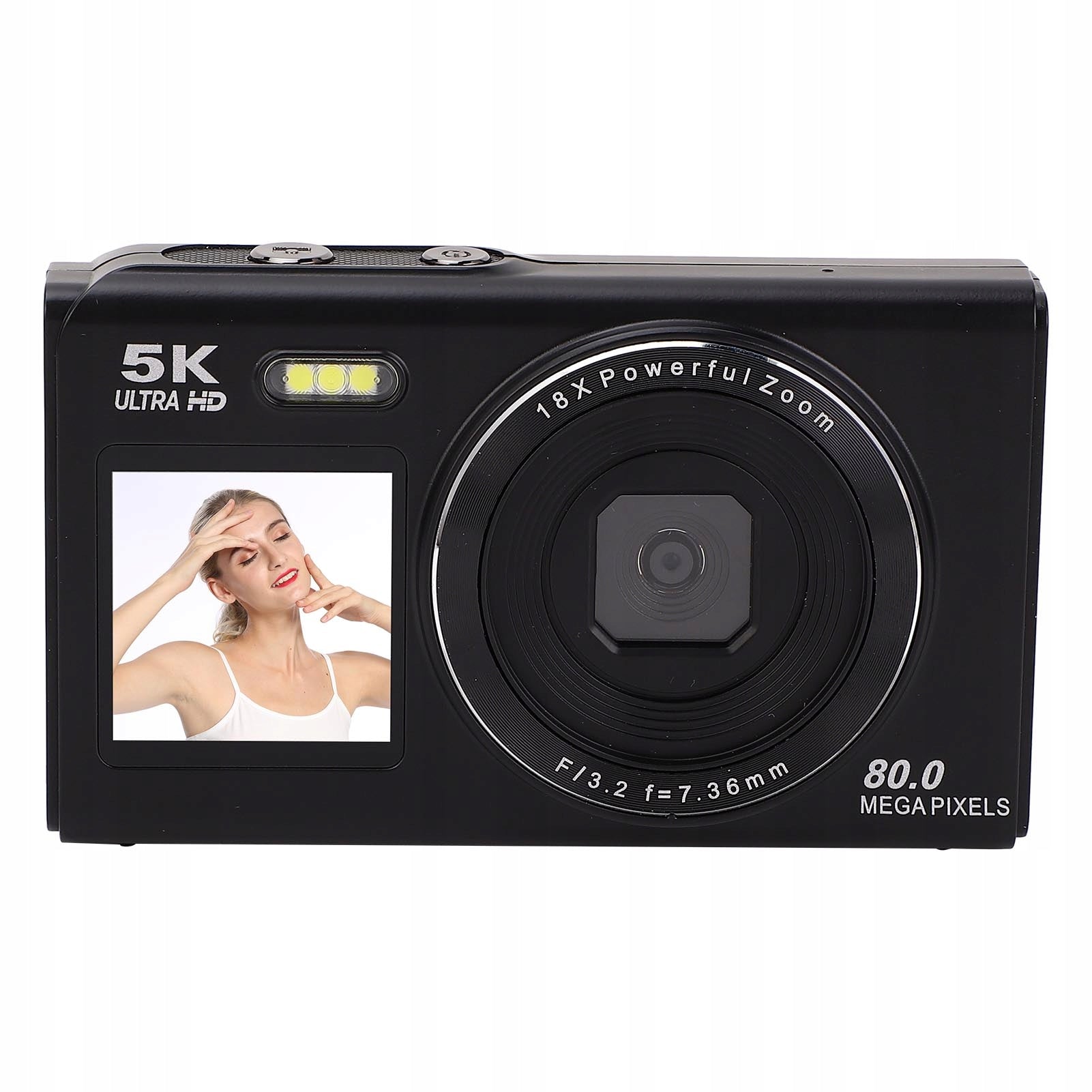 Digital Camera 5K 80 MP WiFi Vlog Camera With 2,8 Inches 1,5 Inches Dual KR Model 2894LNQB