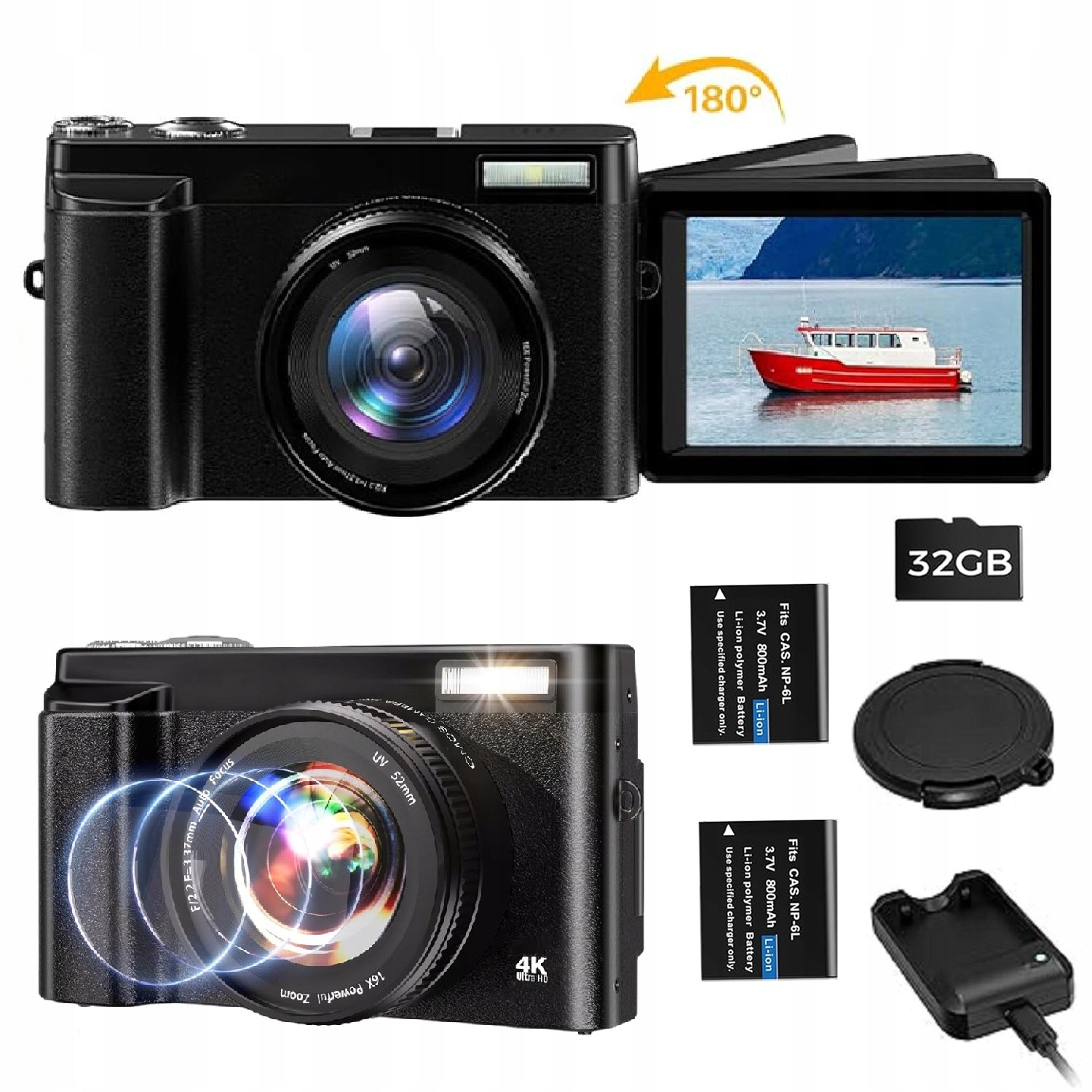 Digital Camera DC101LAF 3648*2048P 48MP 4K 16x OPTICAL ZOOM + 32GB SD