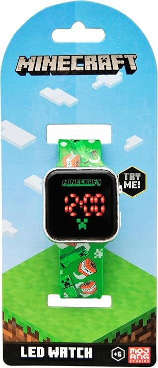 Digital Children's Watch LED Minecraft Electronic Wrist Watch for Boy