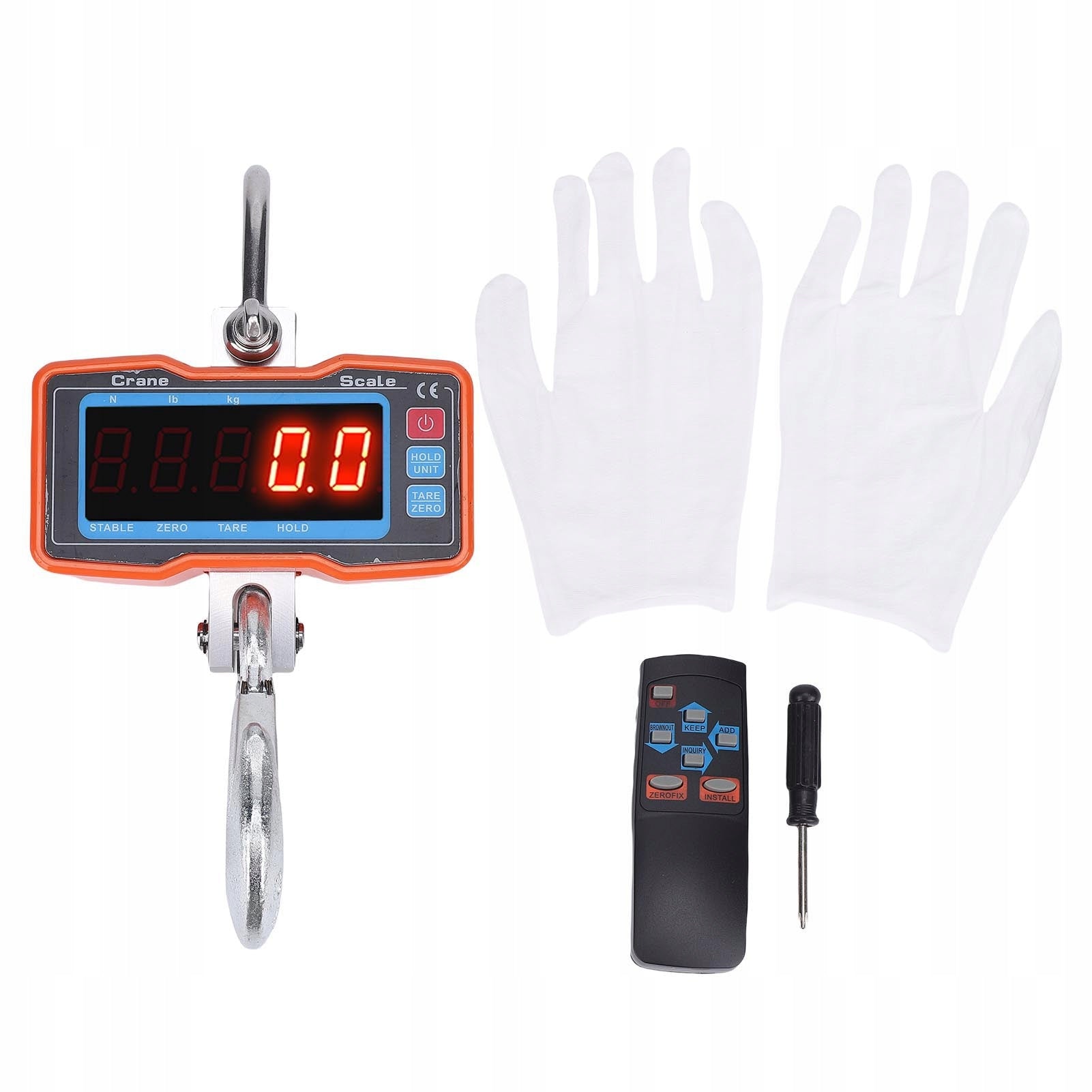 Digital Crane Scale 1000kg 2200lbs 0,8 inch 5 Digit 4T LED Screen