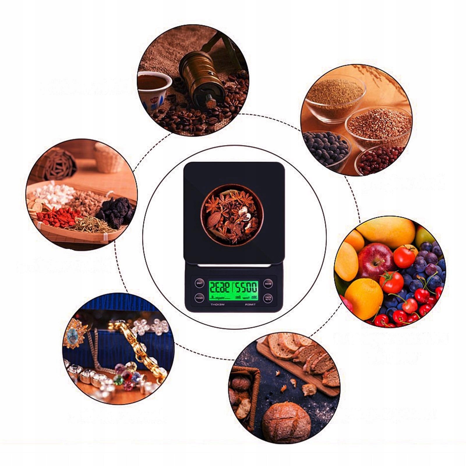 Digital Hand Drip Coffee Scale Precision Sensors Weight with Timer Brand no brand