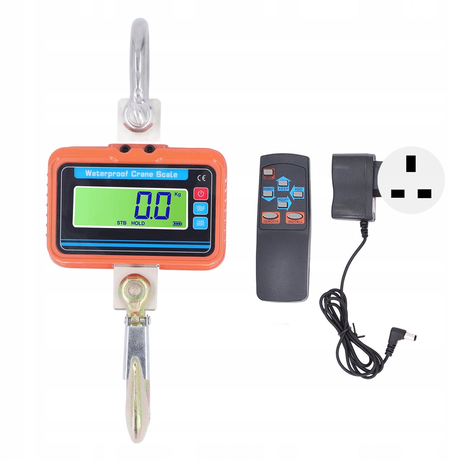 Digital Hanging Scale, Industrial Crane Scale with 2200 lbs/1000 Lifting Capacity