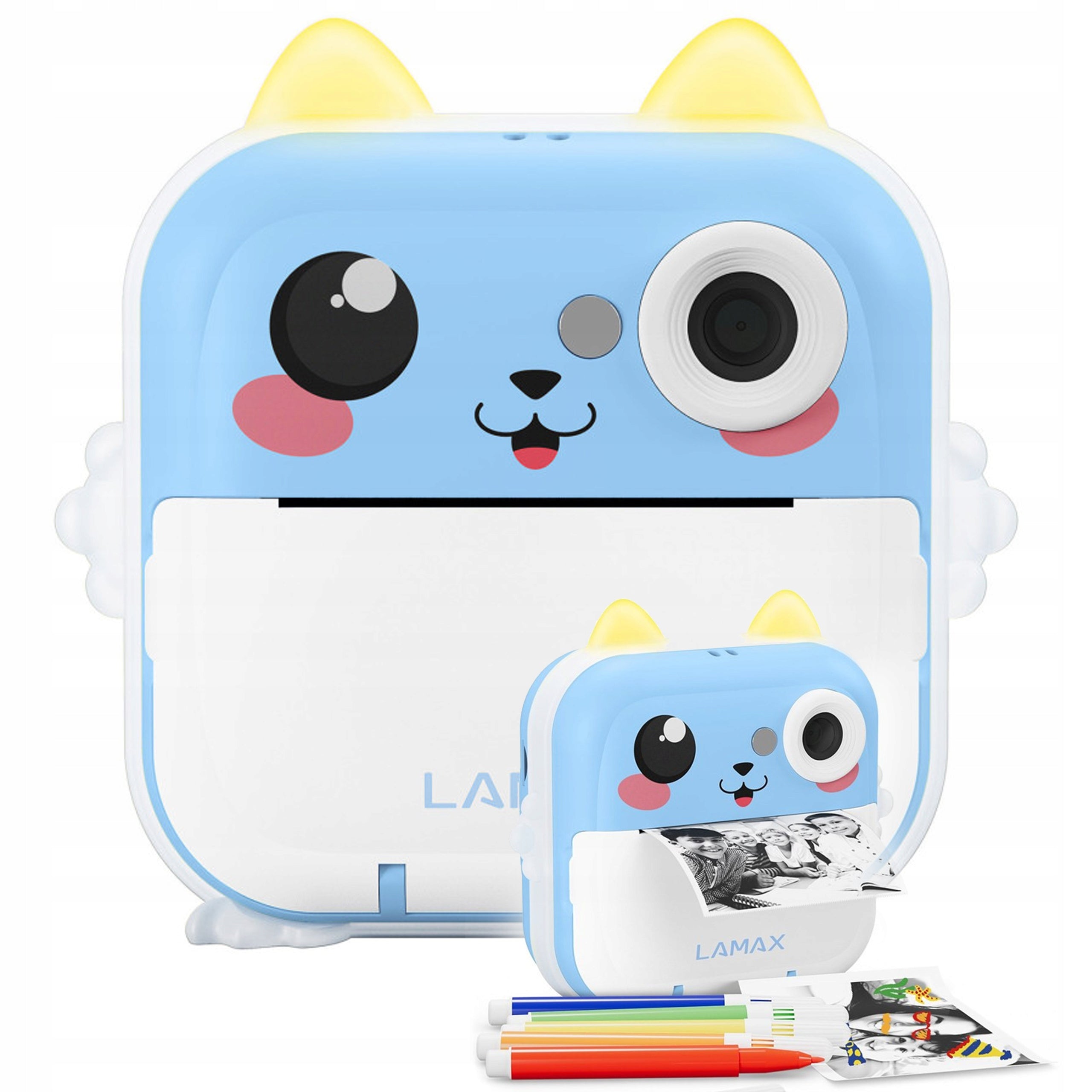 Digital Instant Camera With Kids Printer + 2 Rolls Pens 5 Games Packaging status original