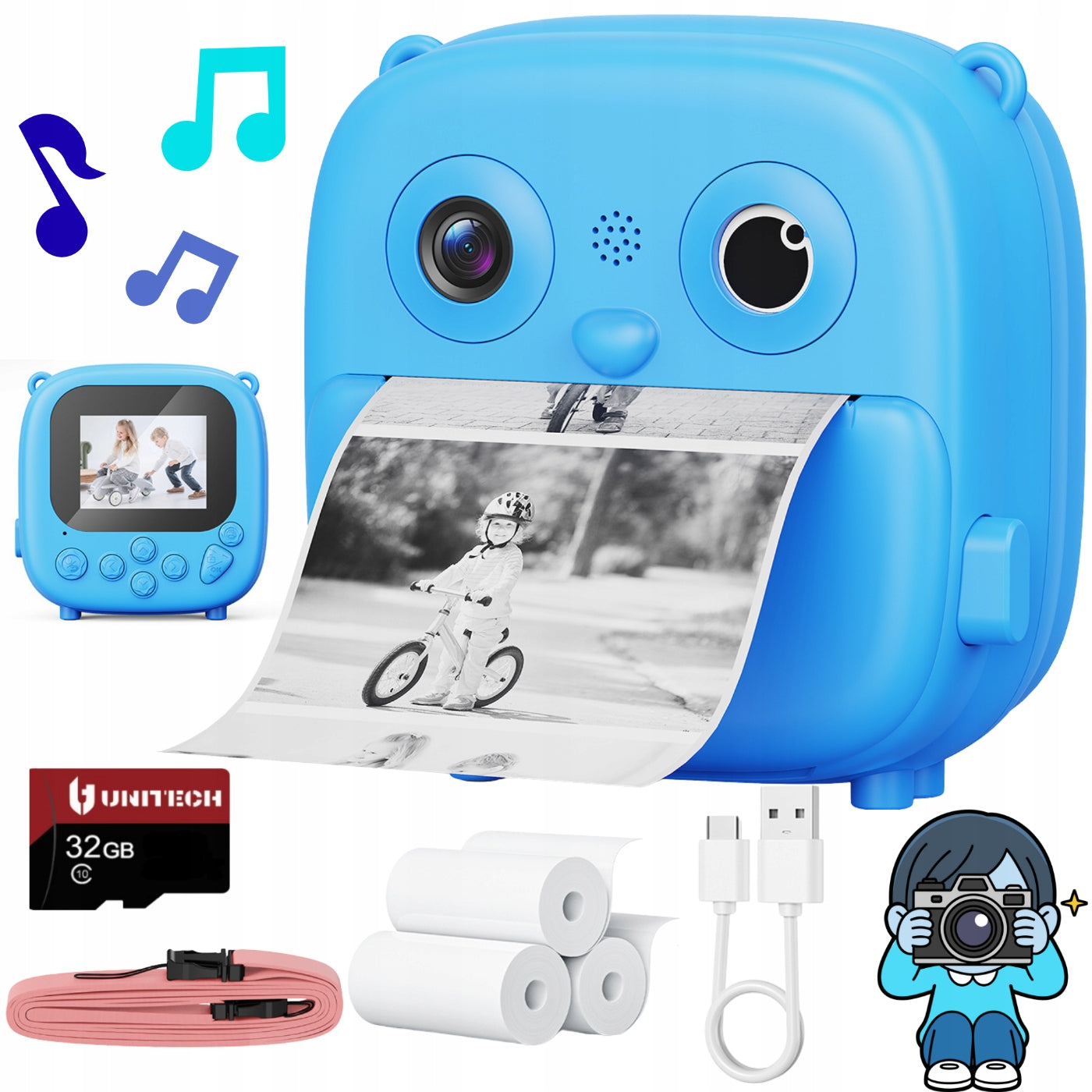 Digital Instant Camera for Kids with Photo Printing Function NP060B