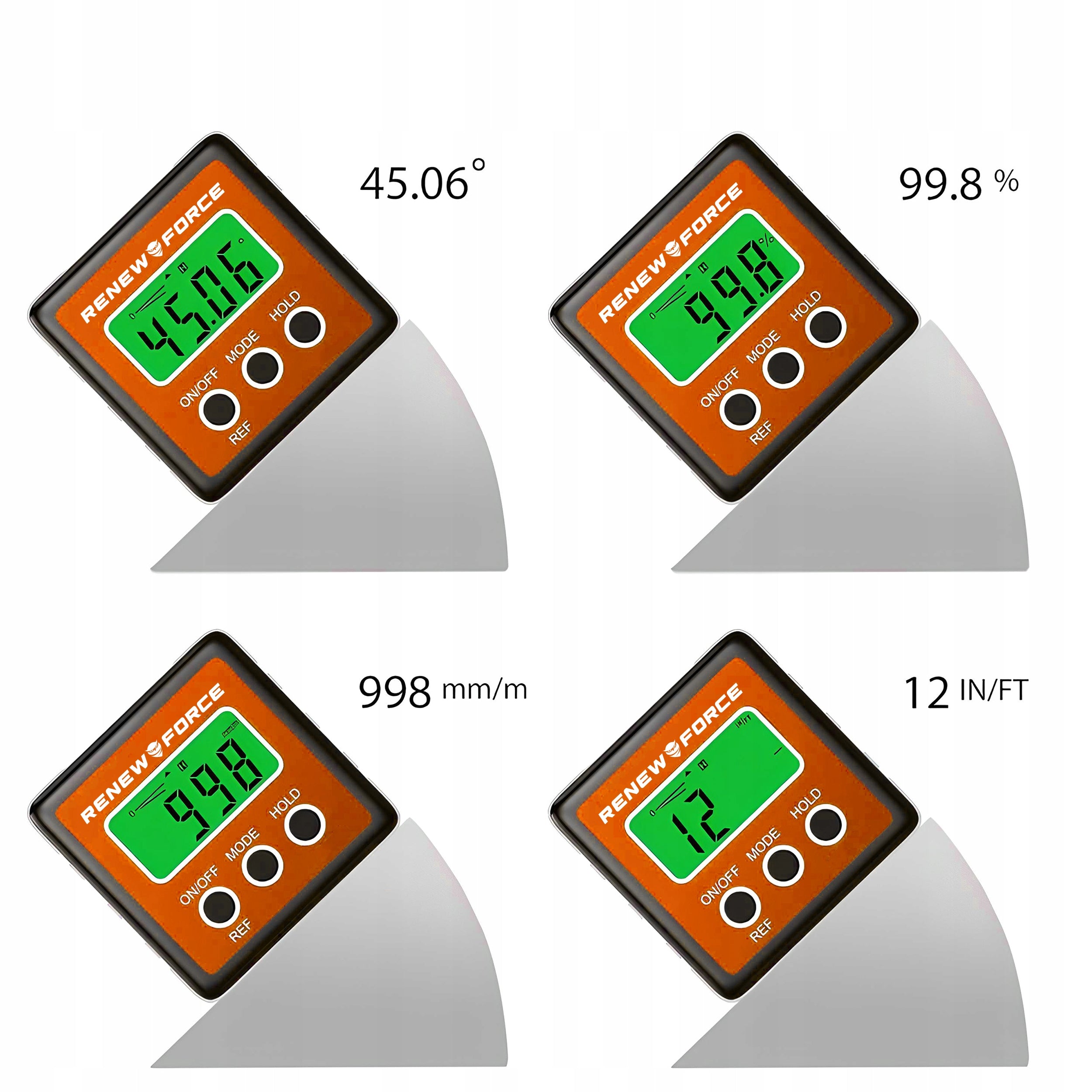 Digital LCD Angle Meter with Magnet, Protractor, Electronic Level Packaging status original