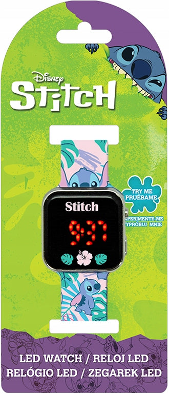 Digital LED DIGITAL Children's Watch for Kids Stitch Disney Packaging status original