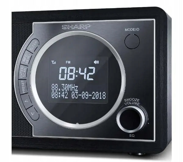 Digital Radio Sharp DR-450 FM DAB+ RDS LCD Bluetooth Black Brand Sharp