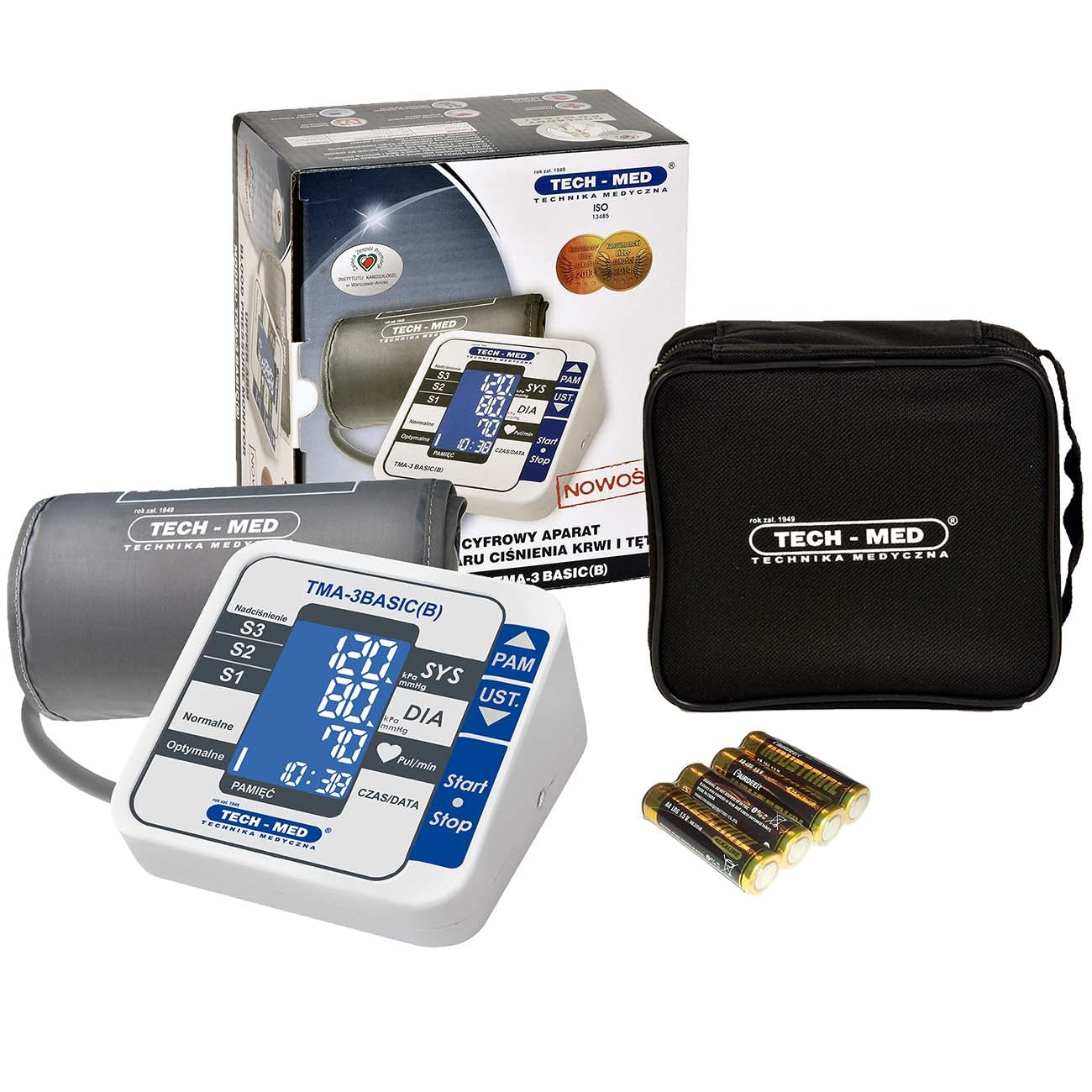 Digital SHOULDER BLOOD ALARM TECH-MED TMA-3BASIC(B) + batteries
