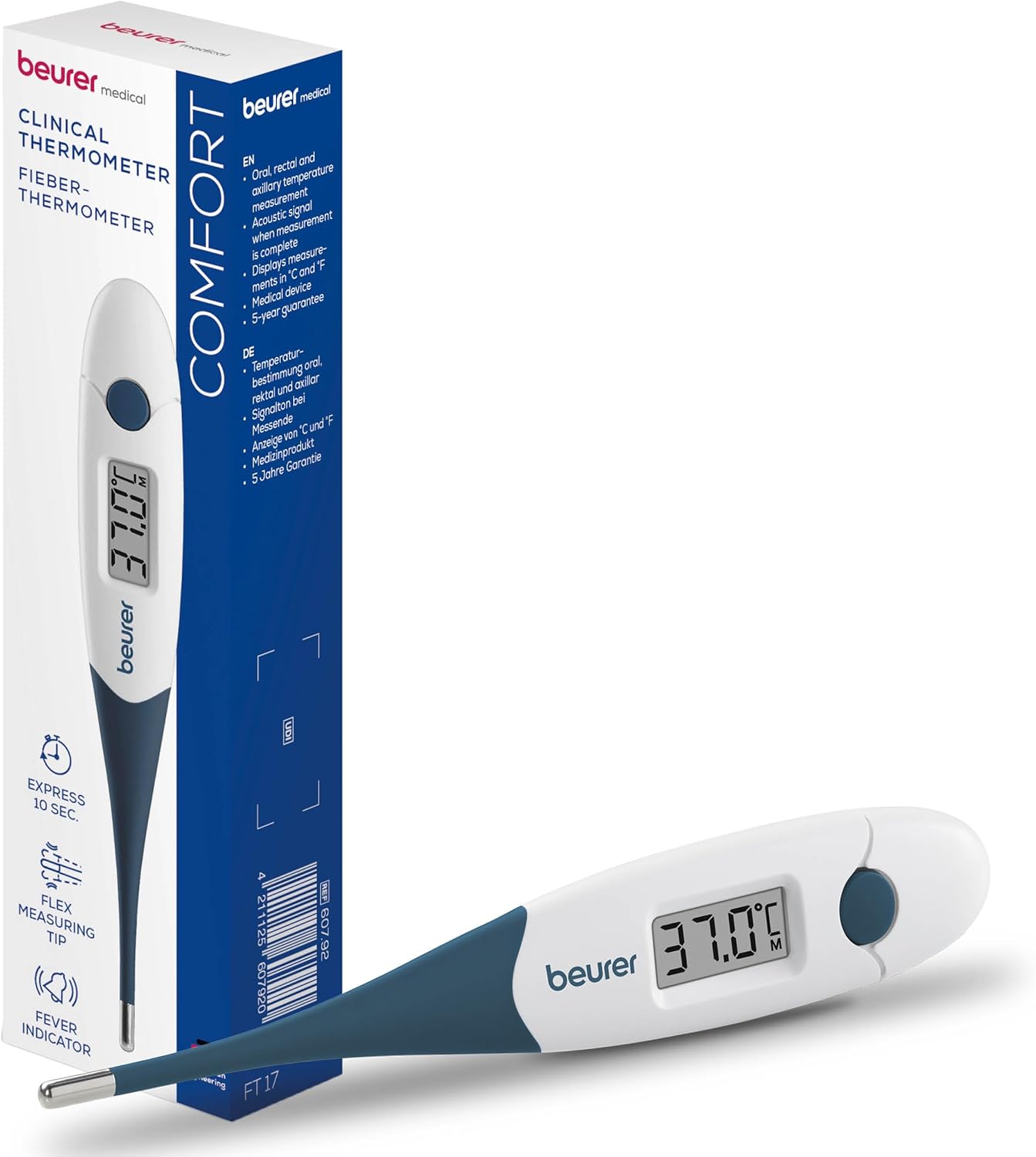 Digital Thermometer Beurer FT 17 Clinical 10s Flexible Tip