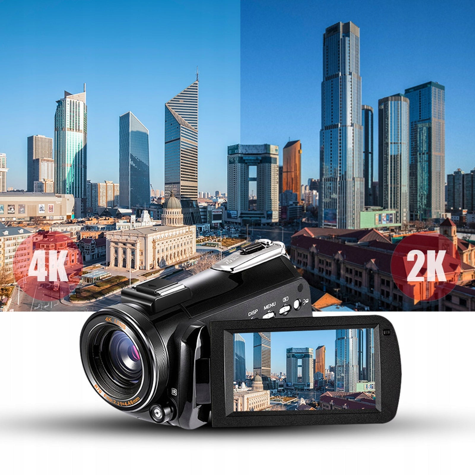 Digital Video Camera 4K Wi -Fi DV Recorder 30mp 30x Zoom IR 3,0 MD