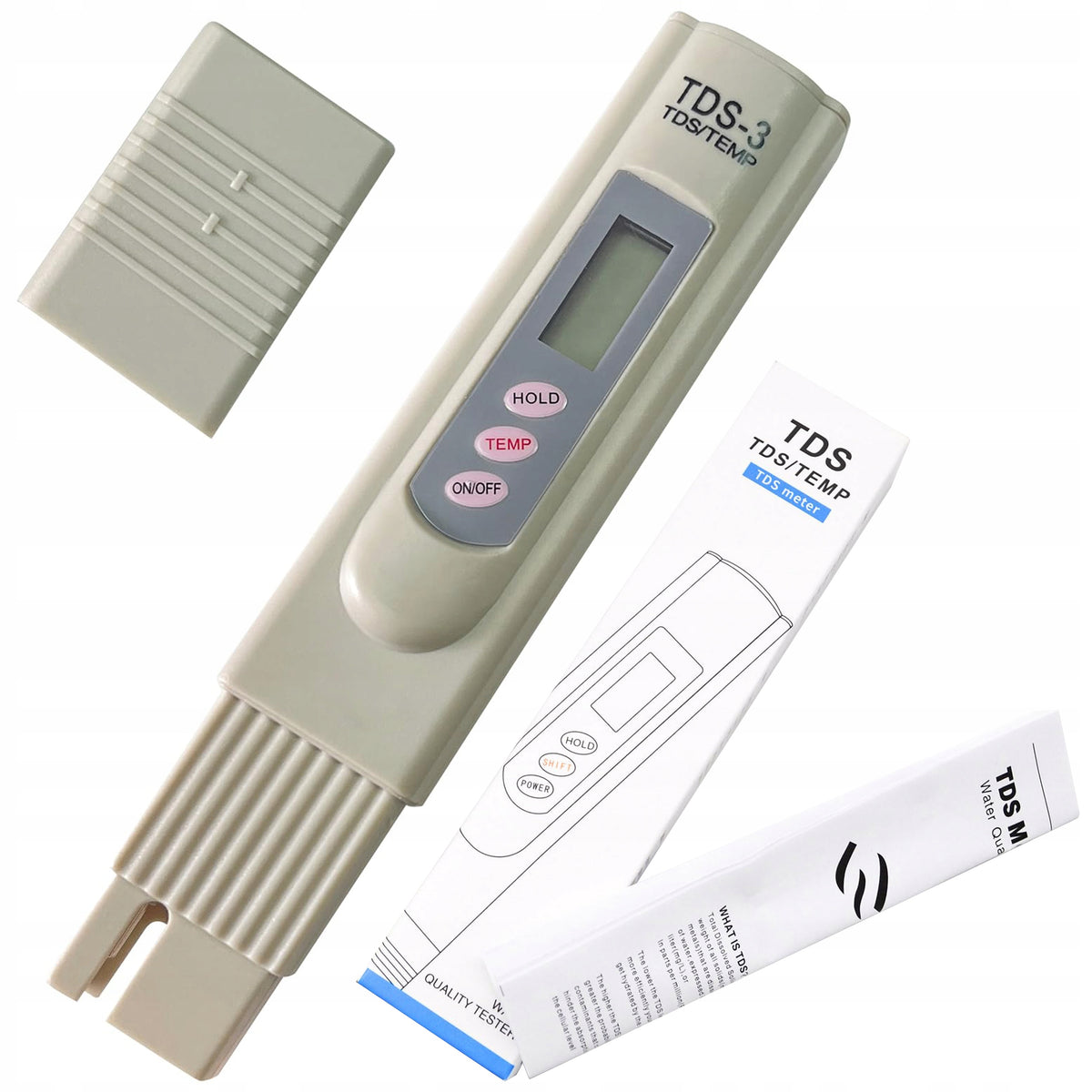 Digital Water Temperature Hardness Tester 0-9999 PPM TDS-3