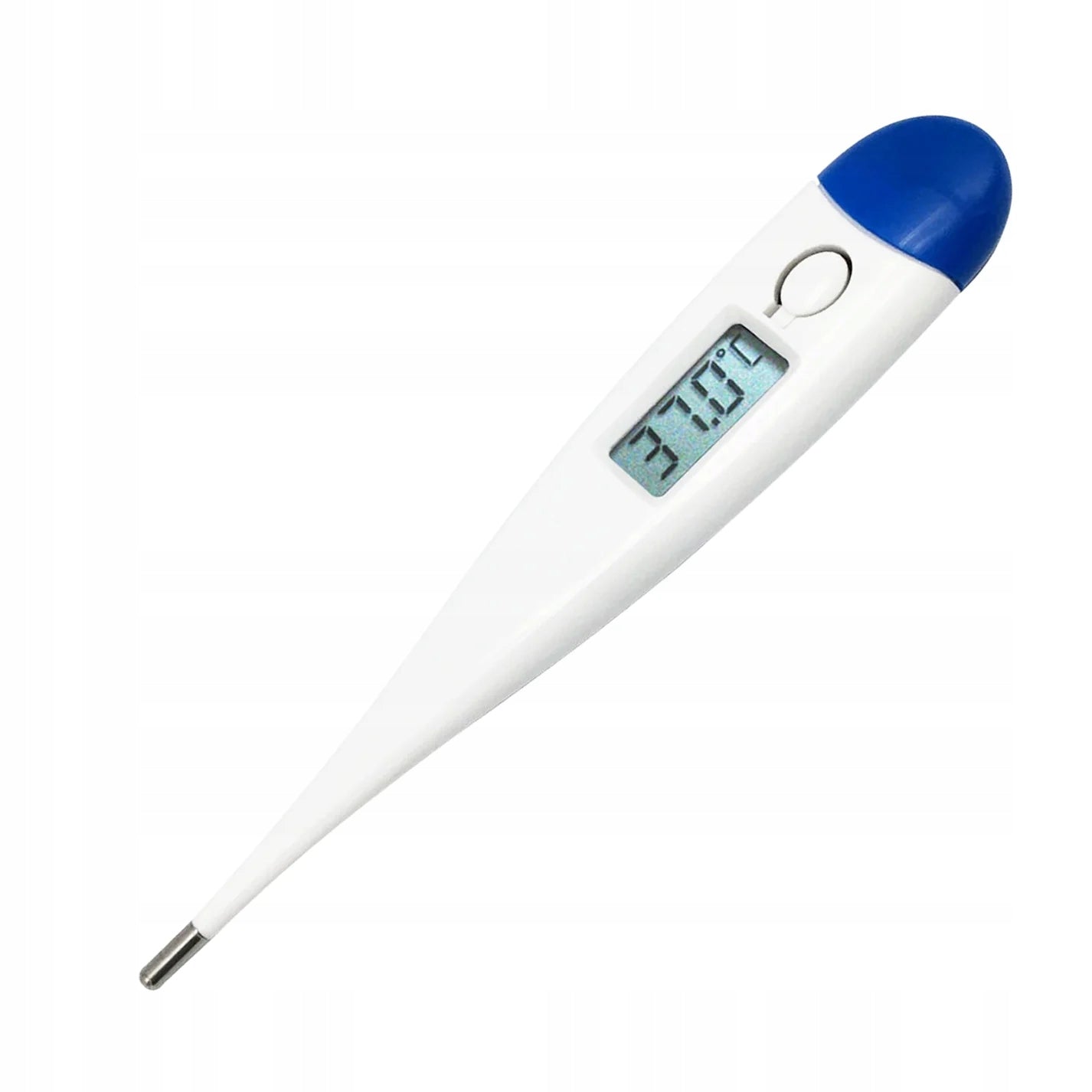 Digital electronic thermometer for children and adults with rigid tip