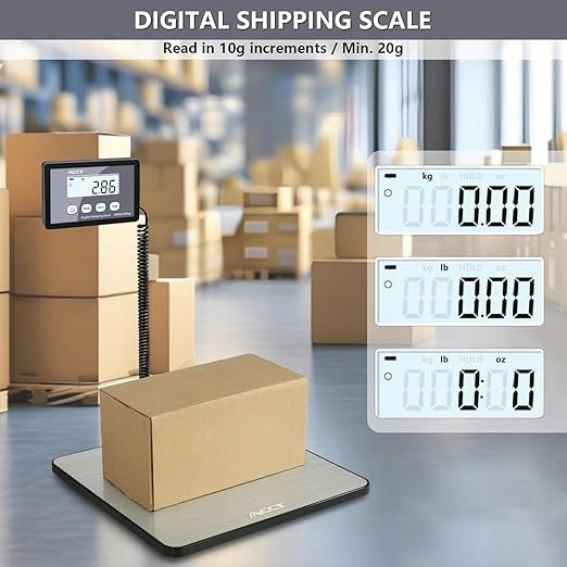 Digital scale for ACCT parcels with a lifting capacity of 180kg, large, LCD display – black Packaging status original
