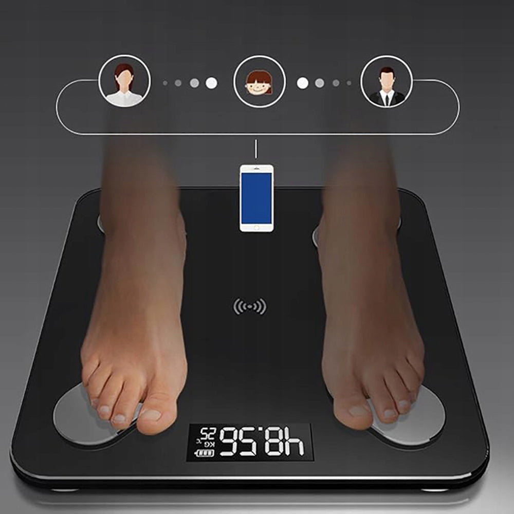 Digital scale with bluetooth analyzing visceral fat bone mass protein Brand Bedee
