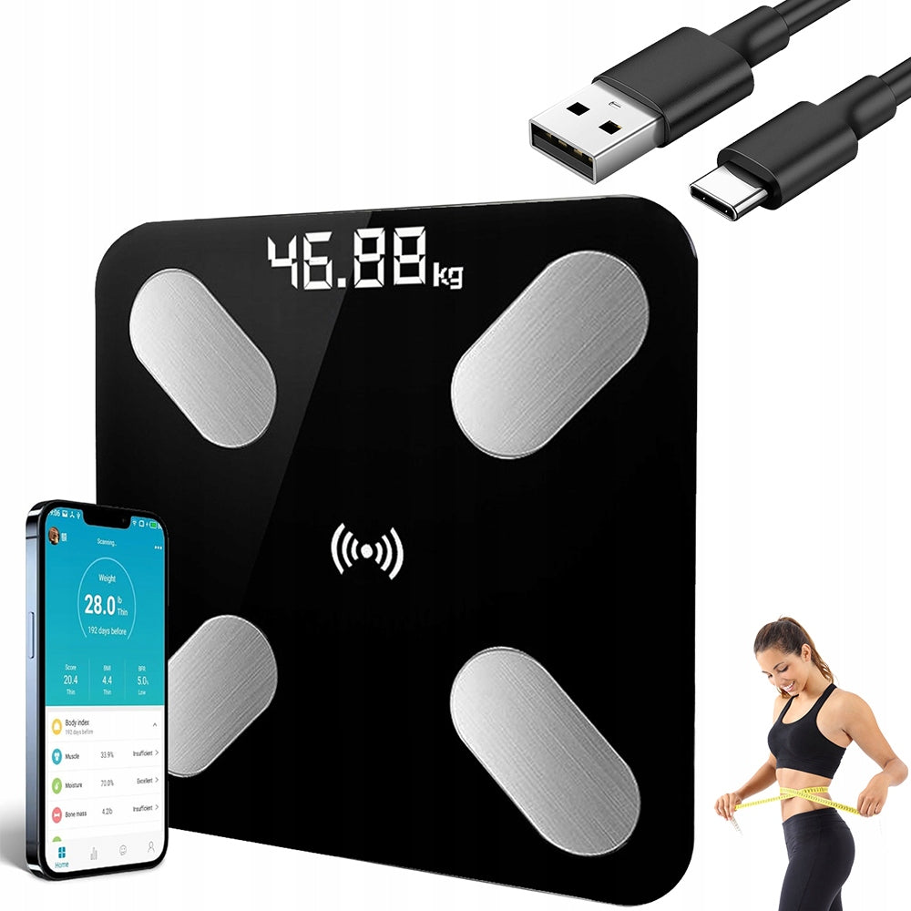Digital scale with bluetooth analyzing visceral fat bone mass protein