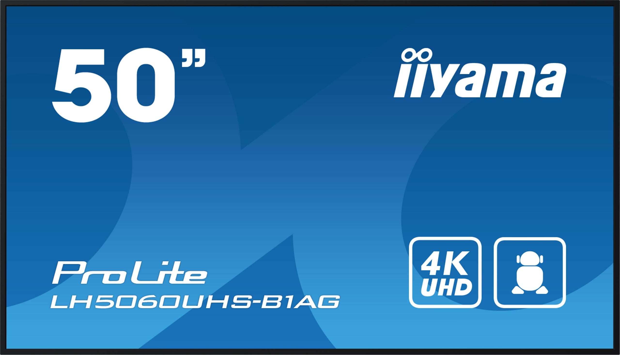 DigitalSignage iiyama LH5060UHS-B1AG 50 ELED VA 4K screen, 500cd/m2, Manufacturer code LH5060UHS-B1AG