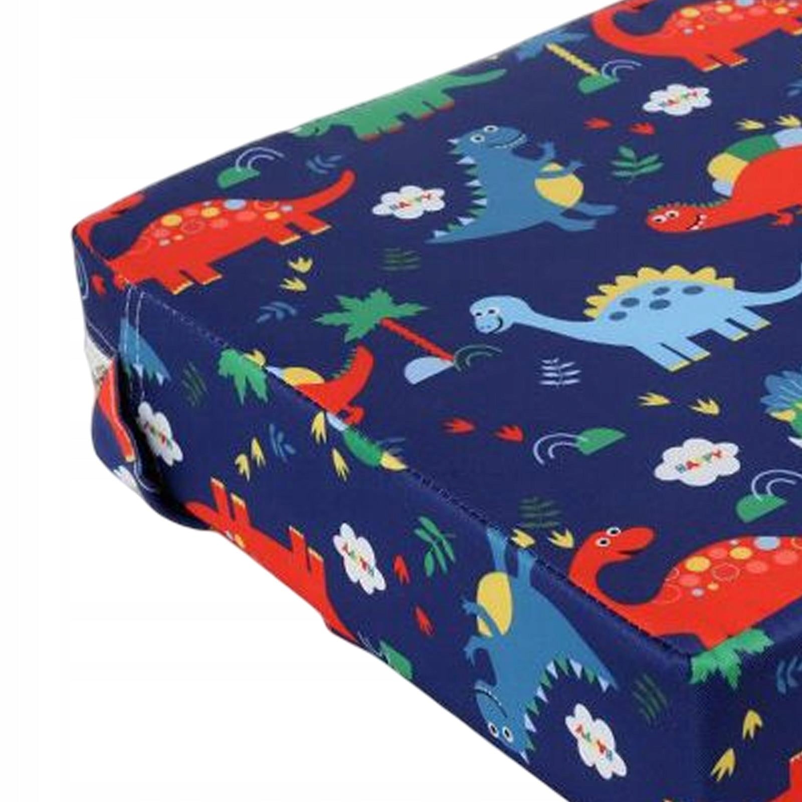 Dining Booster Cushion with Straps, Dinosaur Blue Color multicolor