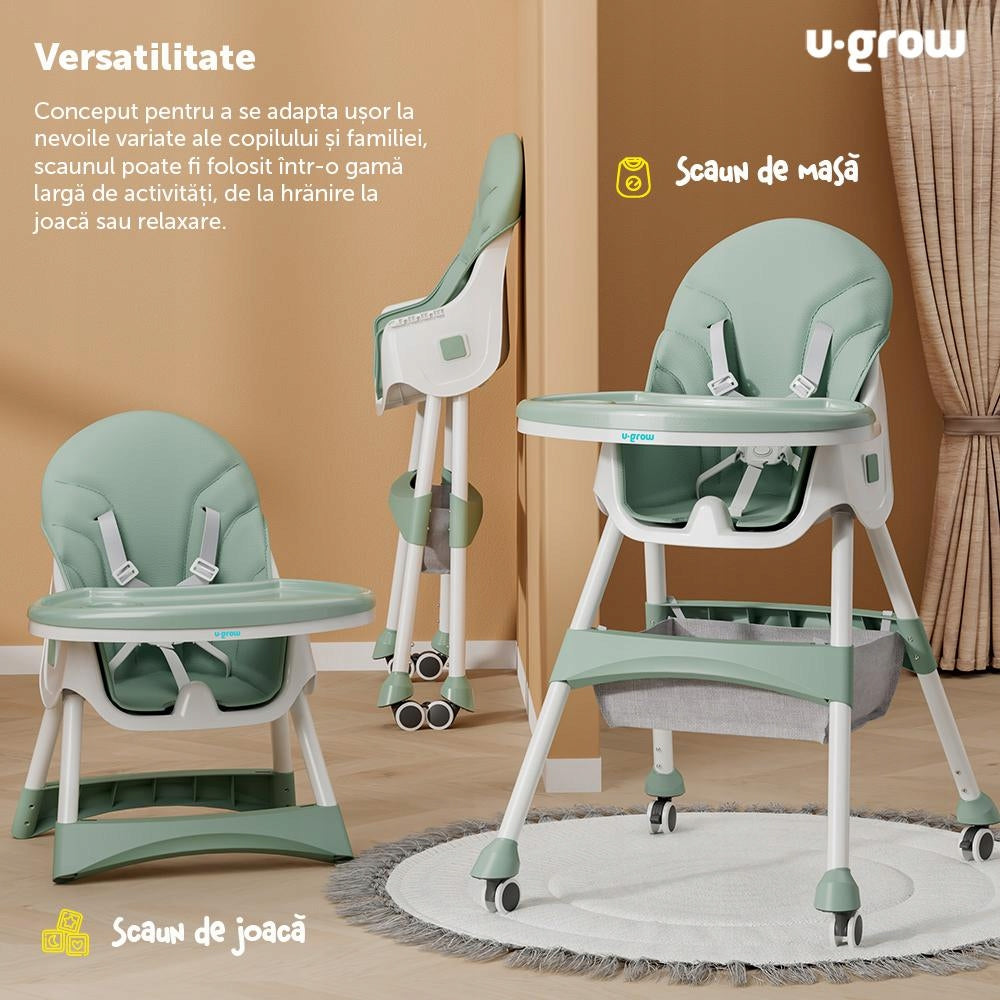 Dining Chair U-Grow UG-502-GRN, 2in1, foldable, removable, green Brand Upgrow