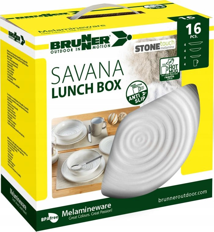 Dinnerware set Tableware for motorhome Savana Brunner Color white