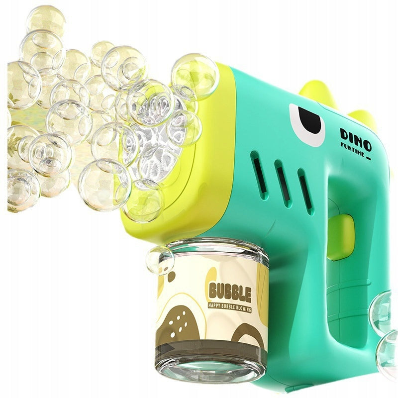 Dinosaur BUBBLE GUN + 4x BATTERIES + Liquid BUBBLE MACHINE FOR BATTERIES Manufacturer code PISTOLET NA BAŃKI Dinozaur + Baterie + 600ml