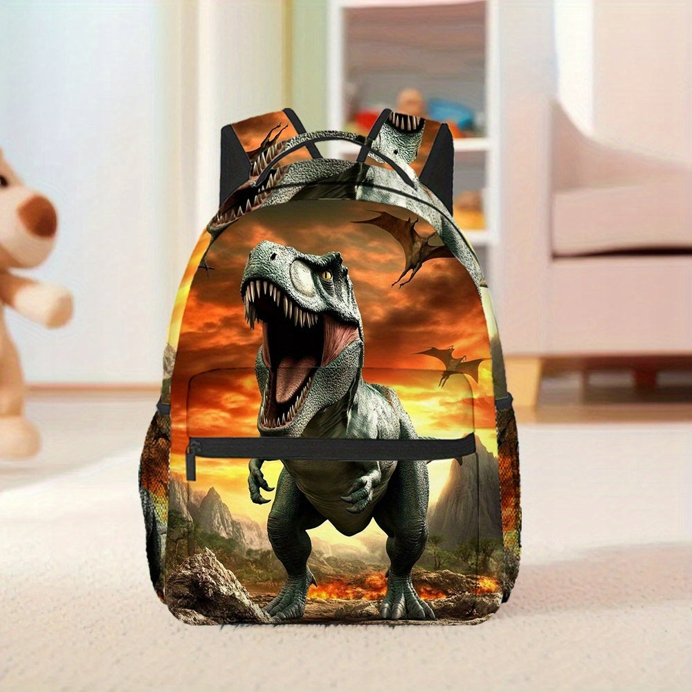 Dinosaur Roar Backpack - Lightweight, Durable, Fits Books & Laptops