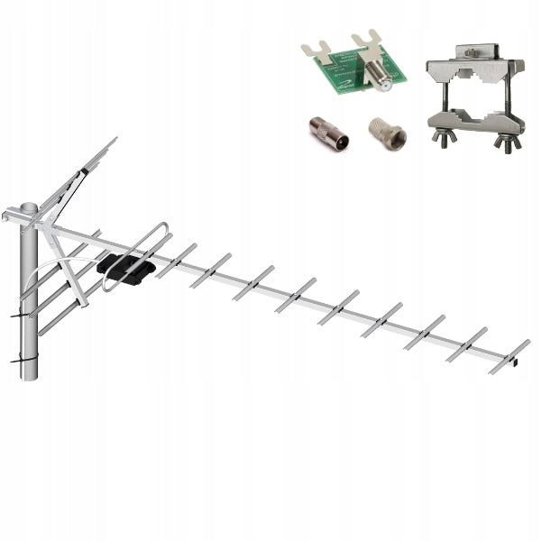Directional TV antenna Dipol 19/21-48 DVB-T2 UHF LTE700 symmetrizer 14dBi