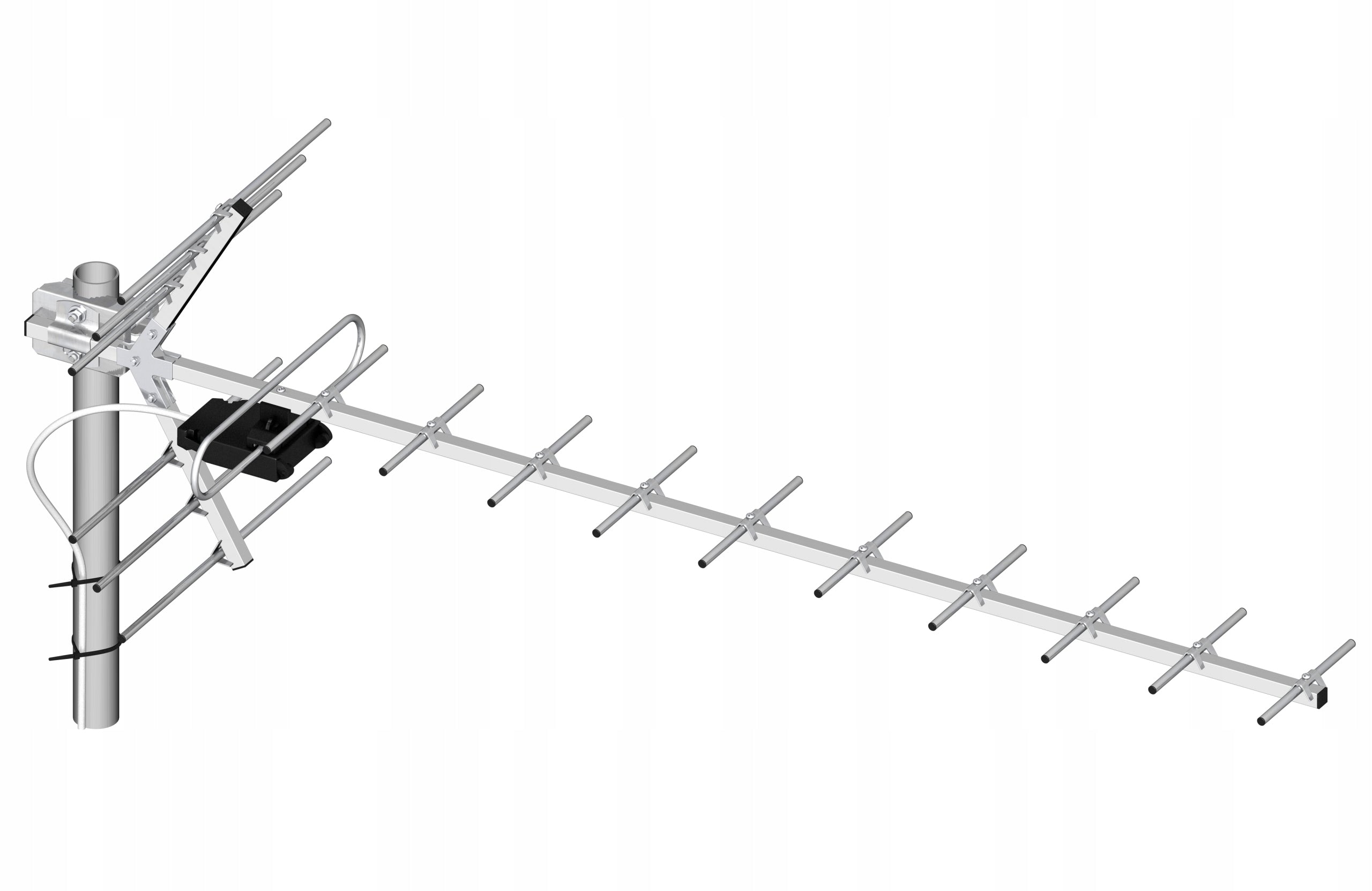 Directional TV antenna Dipol 19R/21-48 DVB-T2 UHF LTE700 symmetrizer 14dBi Brand Dipol