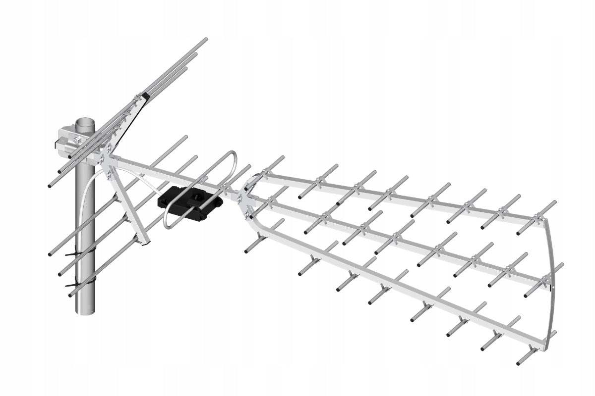 Directional TV antenna Tri Digit DVB-T2 amplifier LNA-177 47dBi Dipol Brand Dipol