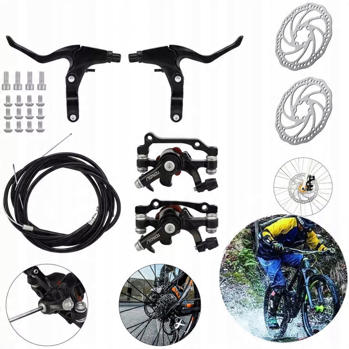 Disc brakes aluminium E-bike set with discs 160mm Brand no brand