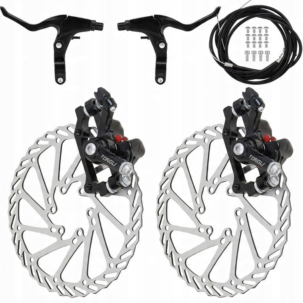 Disc brakes aluminium E-bike set with discs 160mm Product weight with unit packaging 1.03 kg