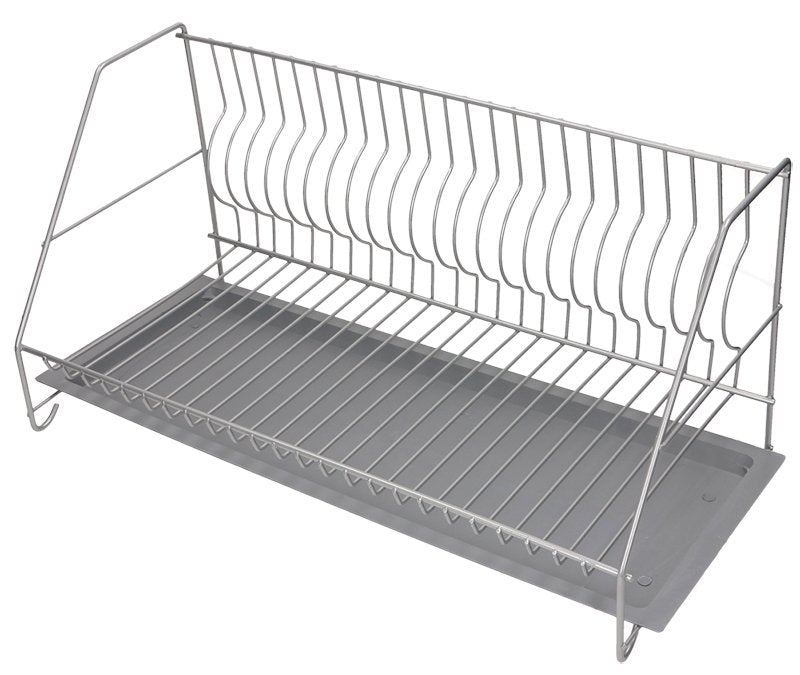 Dish Dryer 1 Level Silver Cutlery Cup Drainer