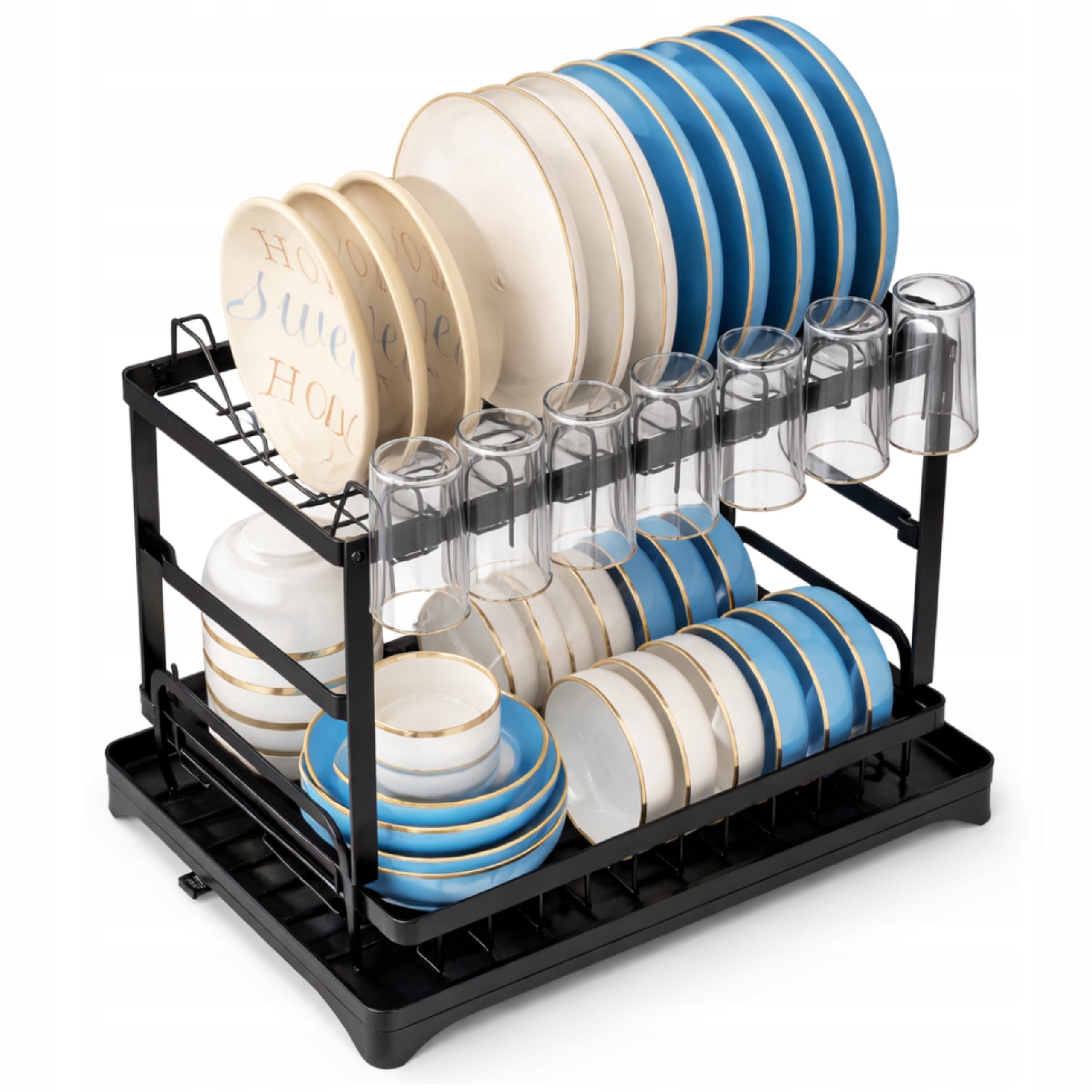 Dish Dryer Kitchen Organizer Two-Tier Black 42 Cm Packaging status original