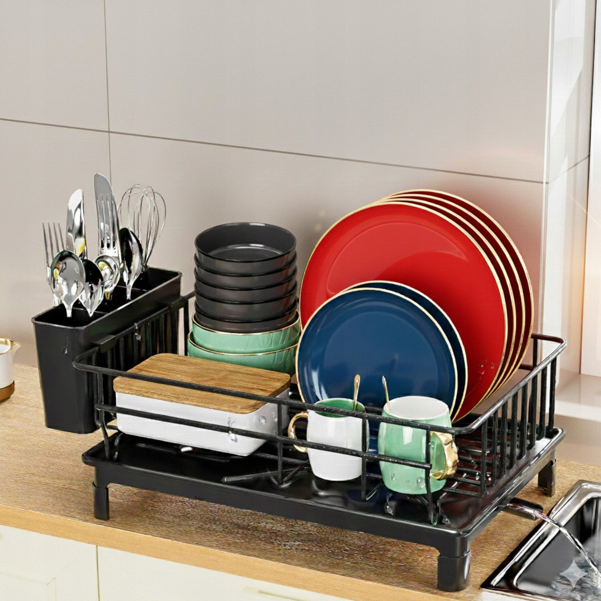 Dish Dryer Metal Drain Tray Compact Brand no brand