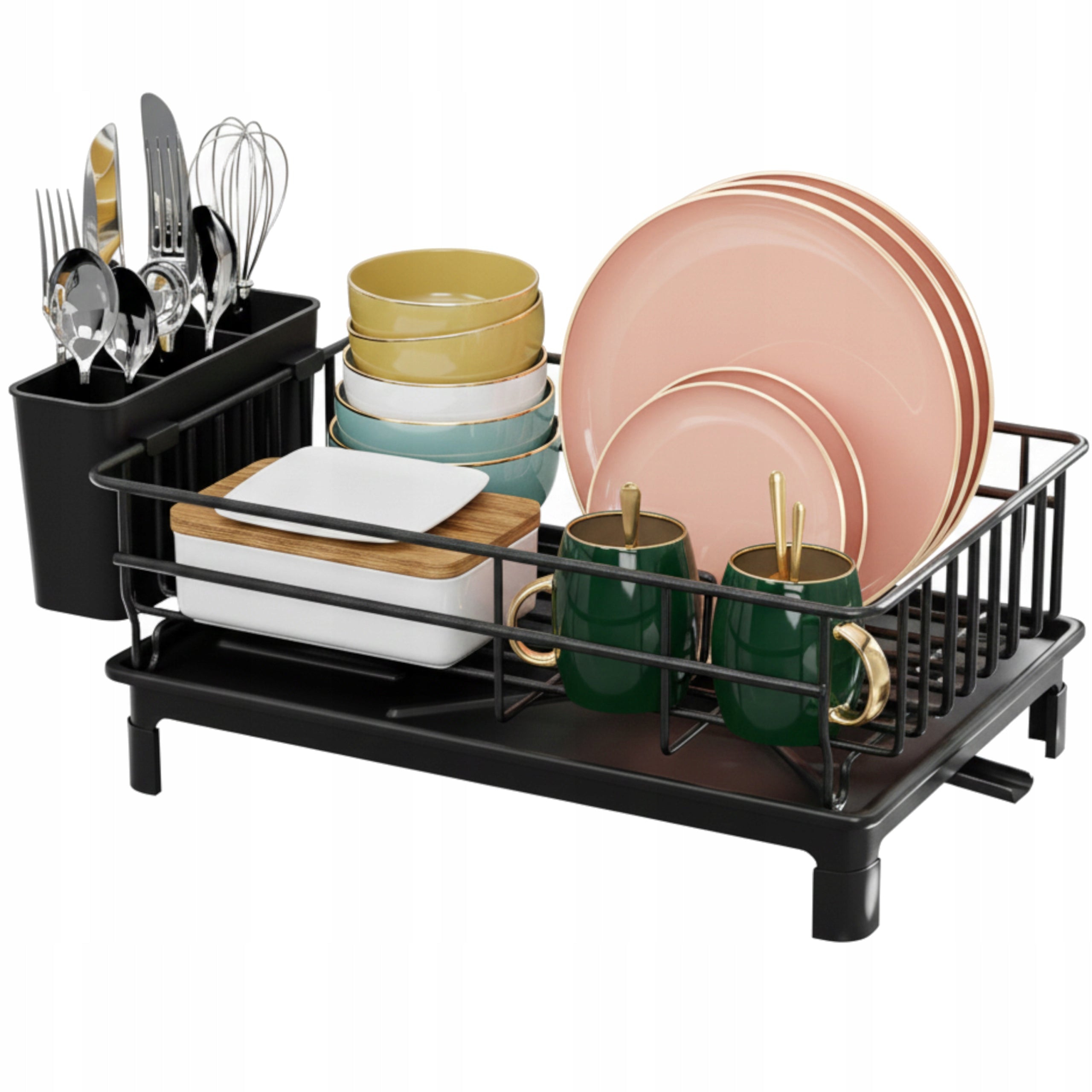 Dish Dryer Metal Drain Tray Compact