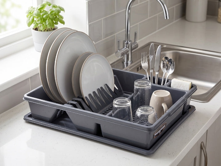 Dish dryer Bentom Classic 42x32 cm plastic dark grey Packaging status original