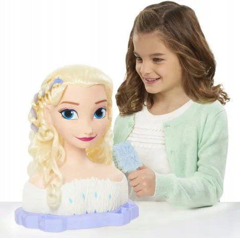Plaukų modeliavimo lėlė Deluxe Princess Elsa Frozen + priedai