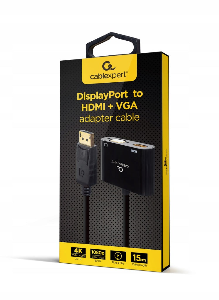 DisplayPort Male to Female HDMI VGA Adapter Manufacturer code A-DPM-HDMIFVGAF-01