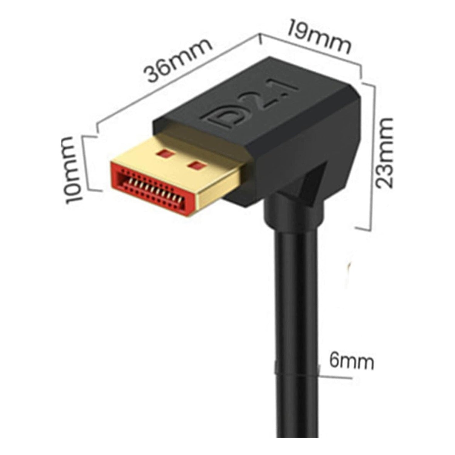 Displayport 16K Cable - 90 Degree - 15 cm - Fast Transfer Brand no brand