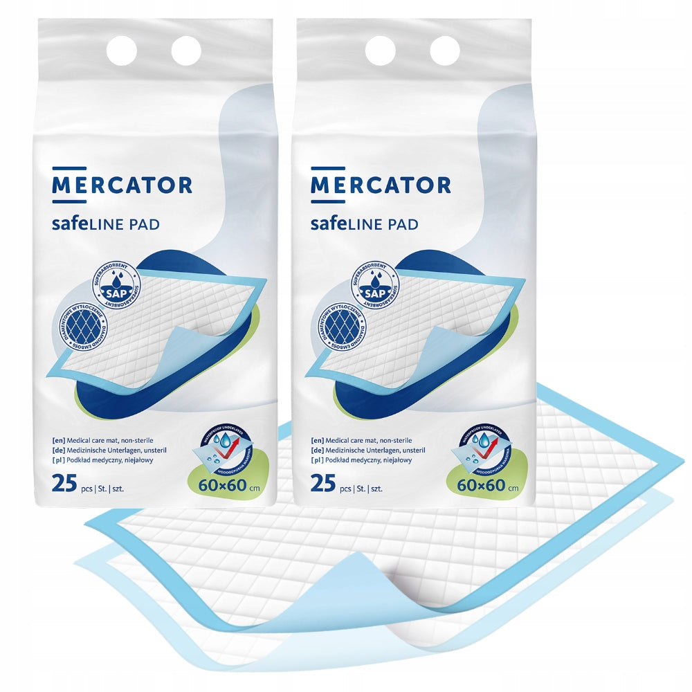 Disposable HYGIENE primers safeLINE 60x60 50 pcs. Medical device yes
