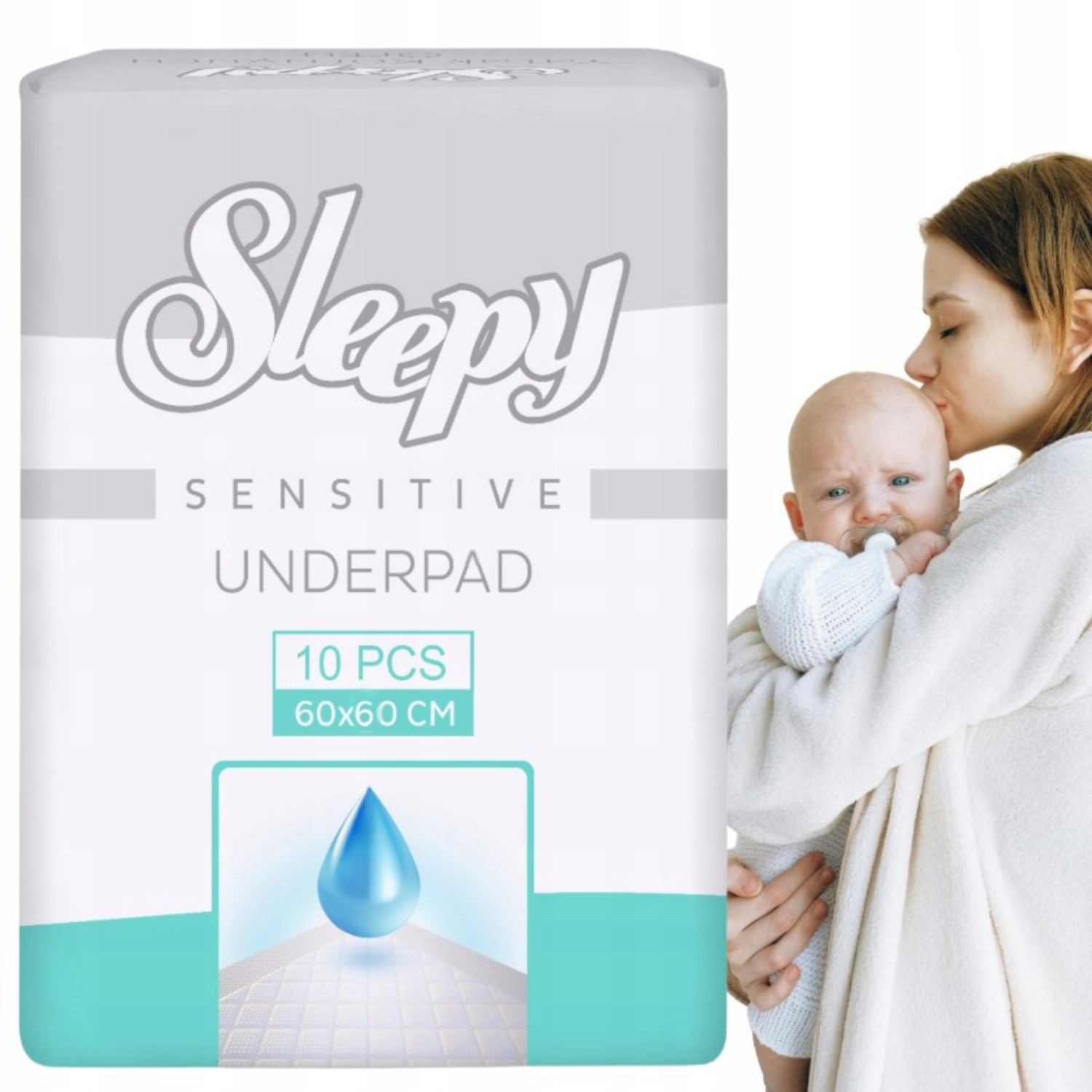 Disposable Hygiene Pads Absorbent Mats 60x60 SLEEPY 10 Pack