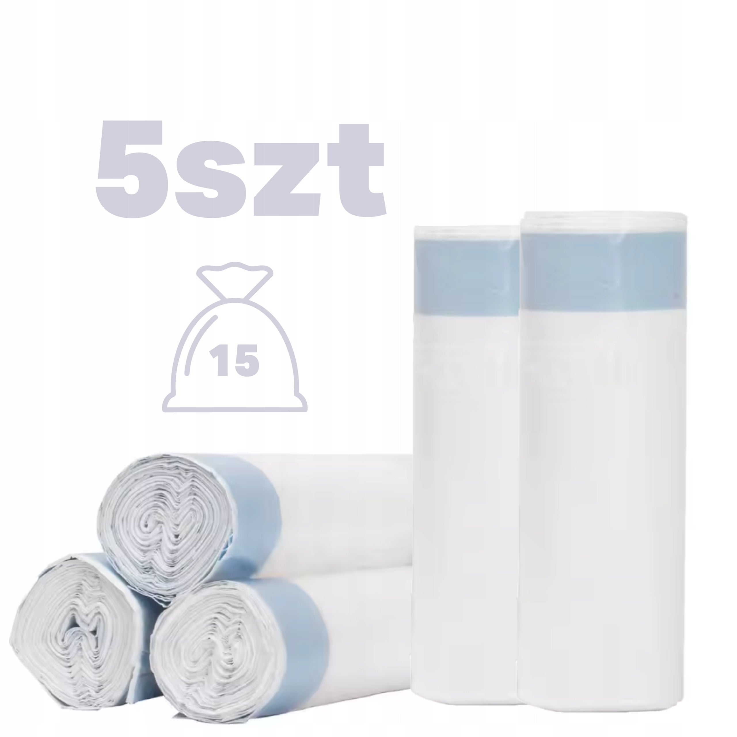 Disposable litter box bags ISAJ set of 5x15 pcs. (75 pcs.) Brand ISAJ